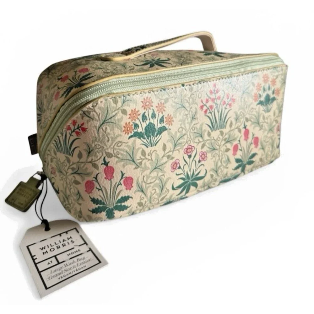 William Morris Celandine Green Beauty Washbag Toiletry Make-Up Bag Travel Bag
